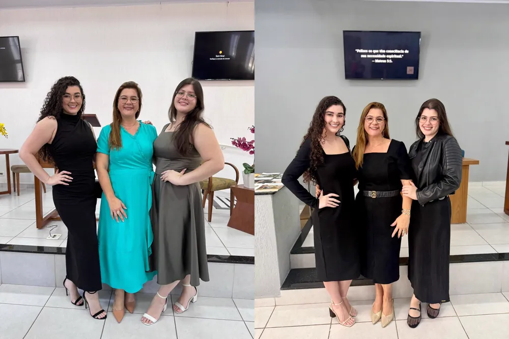 antes e depois · Isabela, Isadora e Kelly