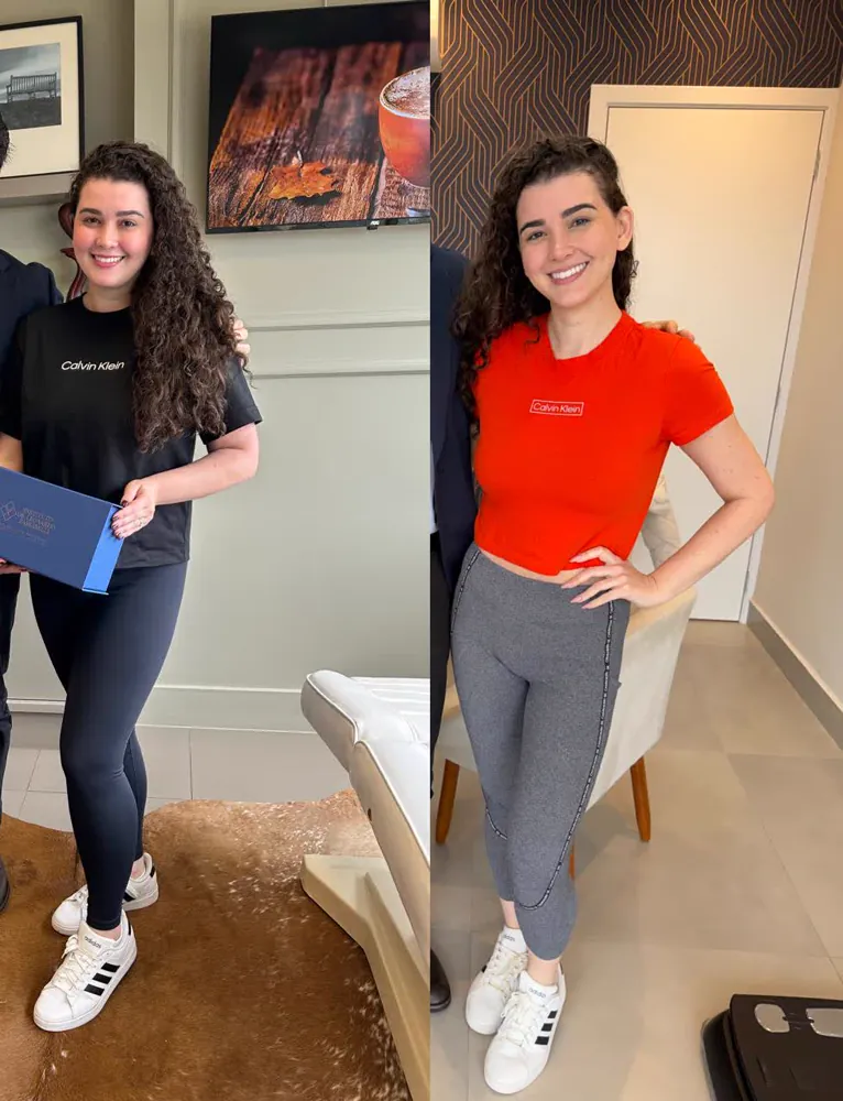 antes e depois · Isabella